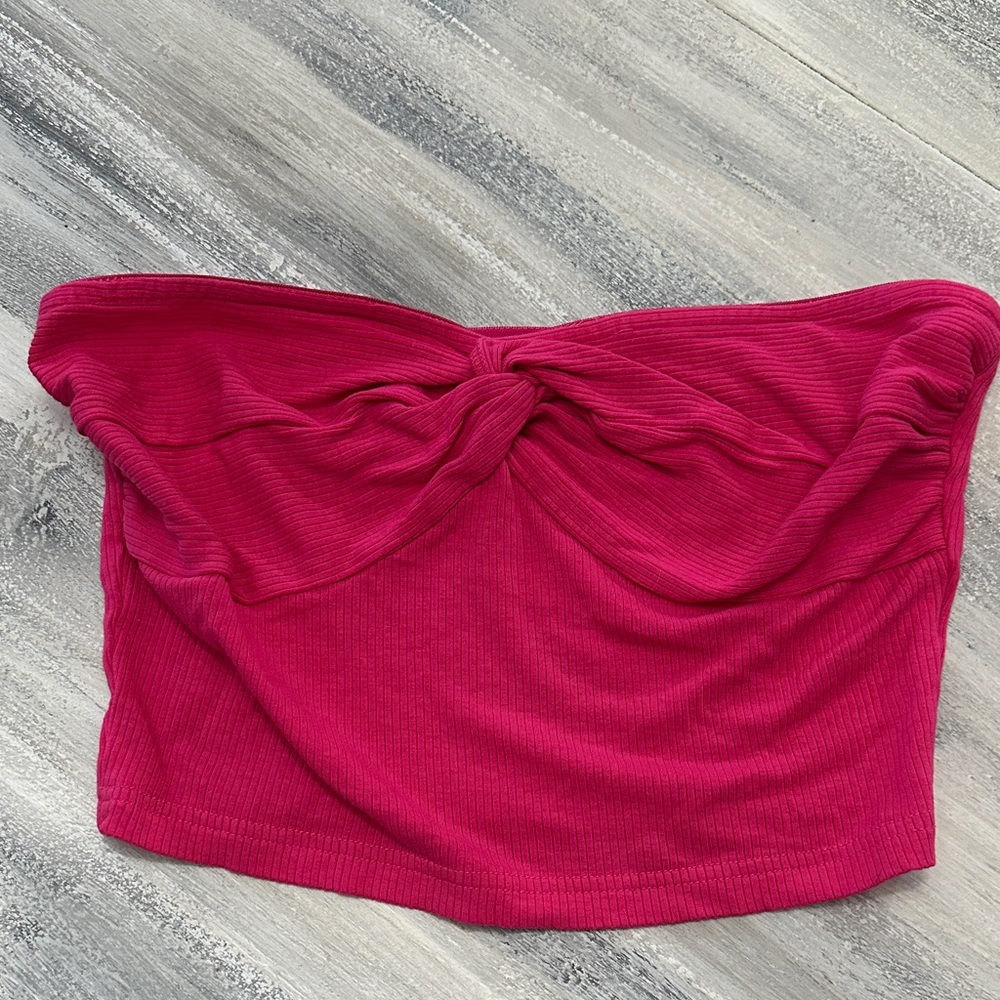 Pink Knotted Tube Top